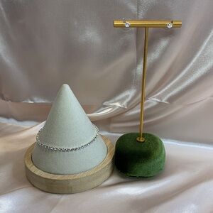 NEW - Swarovski Crystal Tennis Bracelet and Matching Stud Earrings